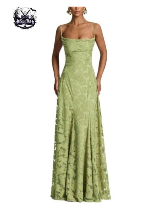 Dresses & Skirts - Floral Lace Maxi Bridesmaid Dress A-Line Spaghetti Strap Backless